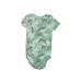 Child of Mine by Carter's Short Sleeve Onesie: Teal Print Bottoms - Size 3-6 Month