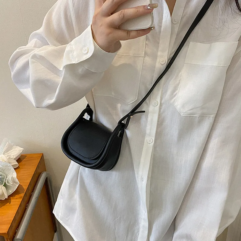 Mini sac à bandoulière en cuir PU pour femmes, sacs initiés, petit sac de dégager, rouge à lèvres, pièce de monnaie, poudres d'argent, porte-cartes, document de bonbons, mode