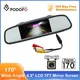 Podofo Car HD Video Auto Parking Monitor 4 LED Night Vision CCD Car Rear View Camera 4.3" TFT LCD