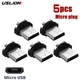 USLION 5PCS Micro USB Plug 360 Rotation Magnetic Tips For Mobile Phone Replacement Part Durable