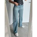 MiuKoMiYa Wide Leg Pink Jeans For Women High Waist Gray Full Denim Pants Straight Vintage Jean Women