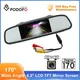 Podofo Auto HD Video Auto Park monitor 4 LED Nachtsicht ccd Auto Rückfahr kamera 4.3 "tft lcd Auto