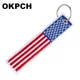 1 PC USA Flagge Kette Keychain Starten Schlüssel Kette Bijoux Schlüsselanhänger für Motorräder und