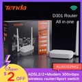 Tenda D301 300Mbps Wireless Router WiFi ADSL Modem Router netzwerk gigabit 4p Schalter alle in Wifi