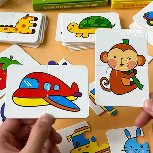 32er Pack Montessori Bildung Kleinkind passende Karten Lernspiele für Kinder Spielzeug für Kinder 2
