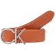 Calvin Klein Damen Gürtel Re-Lock Logo Belt 3,0 cm Ledergürtel, Braun (Autumn Leaf), 110