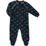 Newborn Black Carolina Panthers Allover Print Raglan Full-Zip Jumper