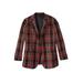 Men's Big & Tall KS Signature Holiday Blazer by KS Signature in Holiday Plaid (Size 54)