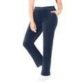 Plus Size Women's Cozy Velour Pant by Catherines in Navy (Size 6X)
