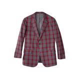 Men's Big & Tall KS Signature 2-Button Classic Blazer by KS Signature in Red Plaid (Size 60)