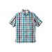 Men's Big & Tall Short-Sleeve Plaid Sport Shirt by KingSize in Holiday Plaid (Size XL)