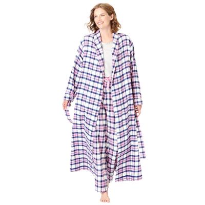 Plus Size Women's Long Flannel Robe by Dreams & Co...