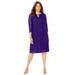 Plus Size Women's Ring Neck Crochet Lace Dress by Catherines in Deep Grape (Size 1XWP)