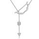 VENACOLY Bow and Arrow Necklace Sterling Silver Y Necklace Bow and Arrow Jewelry Gifts for Women Girls