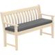 Mxei 2, 3 & 4 Seater Indoor/Out door Garden bench Cushions [Waterproof] (4 Seater (170 x 52 x 6 CM), Grey)