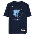 Memphis Grizzlies Team-Issued Navy Short Sleeve Shirt from the 2022-23 NBA Season