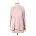 Express Outlet Long Sleeve Top Pink Print High Neck Tops - Women's Size Small