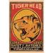 Buyenlarge 'Tiger Head Safety Matches' Vintage Advertisement in Red/Yellow | 30 H x 20 W x 1.5 D in | Wayfair 0-587-26024-6C2030