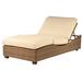 Woodard Montecito Double Reclining Chaise Lounge w/ Cushion Wicker/Rattan in Brown | Outdoor Furniture | Wayfair S511061-Mocha-C-643