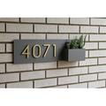 Post & Porch Vista View 1-Line Wall Address Plaque Metal in Gray | Wayfair 215