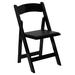 Flash Furniture Century Aries II Vinyl Padded Folding Chair Vinyl/Wood in Black | 30.75 H x 17.75 W x 18.5 D in | Wayfair 2-XF-2902-BK-WOOD-GG