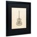 Red Barrel Studio® Acoustic Guitar Old Sheet Music Framed Graphic Art Canvas, Wood in Black | 14" H x 11" W x 0.5" D | Wayfair RDBS1084 27277617