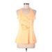 FILA Active Tank Top: Orange Solid Activewear - Women's Size Medium