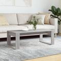 vidaXL Coffee Table Grey Sonoma 102x50x35 cm Engineered Wood