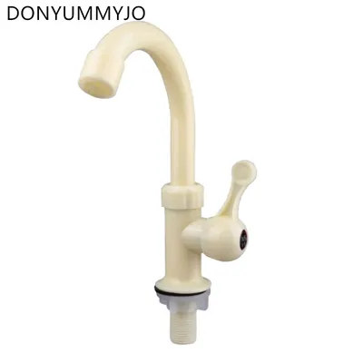 1pc Single Kitchen Plastic Faucet Engineering Household Kitchen Sink Single Hole Tap