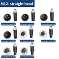 5 PCS M12 sensor stecker wasserdicht male & female stecker schraube gewinde kupplung 3 4 5 8 12 Pin