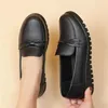 Neue Frühjahr Frauen Schuhe Low Top Runde Kopf Faulenzer Wasserdichte Weiche Leder Schuhe Einfarbig Vielseitig Casual Schuhe Zapatos Mujer