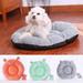 Pet Bed for Dogs Cute Plush Dog Beds Cozy Soft Dog Round Bed Fluffy Dog Beds with Pillow and Non-Slip Bottom