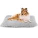 Dog Bed Crate Pad Mat - Washable Fluffy Flat Dog Crate Bed for Large Medium Small Dogs Plush Dog Crate Pillow Mats for Sleeping Soft and Warm Pet Cushion for Kennel Cage with Anti-Slip Bottom