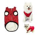 Ponyta Pet Dog Cat Warm Vest Coat for Winter Windproof Waterproof Jacket Red