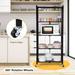 5-Tier Heavy Duty Foldable Metal Rack Storage Shelving Unit with Wheels Moving Easily Organizer Shelves Great for Garage Kitchen