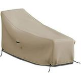 Patio Chaise Lounge Cover 12 Oz Waterproof - 100% Weather Resistant Outdoor Chaise Cover PVC Coated With Air Pockets And Drawstring For Snug Fit (80 W X 34 D X 32 H Beige)