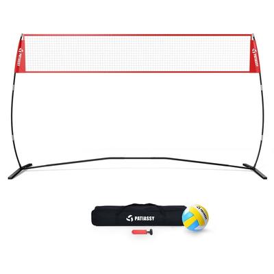 Patiassy 14ft Portable Freestanding Volleyball Net Set, Easy Setup