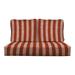 RSH DÃ©cor Indoor Outdoor Pillow Back Deep Seating Loveseat Cushion Set 46â€�x 26â€� x 5â€� Seat and 25â€� x 21â€� Dash Farrow Red Stripe