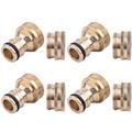 4 Sets Faucet Tap Connectors Water Tap Adapter Garden Hose Quick Connector Copper Adapter (Basin Connector)