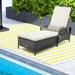 Costway 1 PC Outdoor Chaise Lounge Chair Patio Recliner with 6-Level Backrest Cushion & Pillow