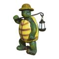 solacol Outdoor Garden Turtle Statue Hiking Turtle with Hat Statue Resin Courtyard Artist Home Decoration Outdoor Garden Turtle Decoration