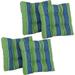 Outdoor 19-Inch Square Chair Cushion 19 X 19 Haliwell Caribbean 4 Count