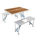 Winado Picnic Table with 4 Person Seats Foldable Camping Wood Aluminium Alloy