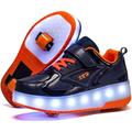 YAZI Kids Shoes with Wheels LED Light Color Shoes Shiny Roller Skates Skate Shoes Simple Kids Gifts Boys Girls The Best Gift for Party Birthday Christmas Day