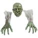 FRCOLOR 1 Set Halloween Decor Zombie Face Arms Lawn Stakes Decor Scary Party Supplies