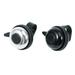 NUOLUX 2pcs Bells Aluminum Bike Bell Rings Classic Bells Handlebar Ring Horn Alarm Warning Bells for Adults Men Women Kids Bikes(Black/Silver)