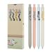 KAOU 4PCS Cute Cat Gel Pens Quick-Drying Ink 0.5mm Nib Press Design Comfortable Grip Cartoon Pen for Students Mix Color One Size