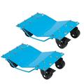 DSstyles 2 Tire Wheel Dolly Car Manganese Steel Heavy Duty Car Mover Wheel Dollies Set of 2 with Antiskid Plate & 360 Degree Rotatable Wheel 16 *13 Blue