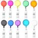 solacol Retractable Badge Holder with Clip 10Pc Retractable Badge Holder Badge Holder Scroll Id Card Holder 10 Colors Id Badge Holders Retractable Retractable Id Badge Holder