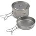 Lixada Titanium Cookware Set Lightweight Pot and Pan with Foldable Handles for Compact Storage